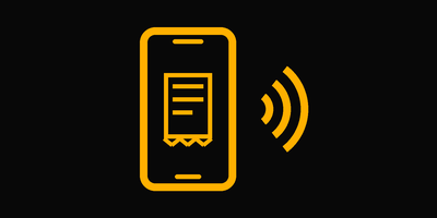 Pay by mobile — phone bill deposit glyph